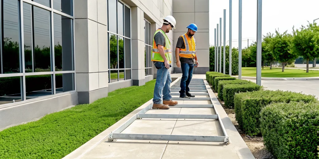 Commercial foundation repair Dallas inspection at a DFW property