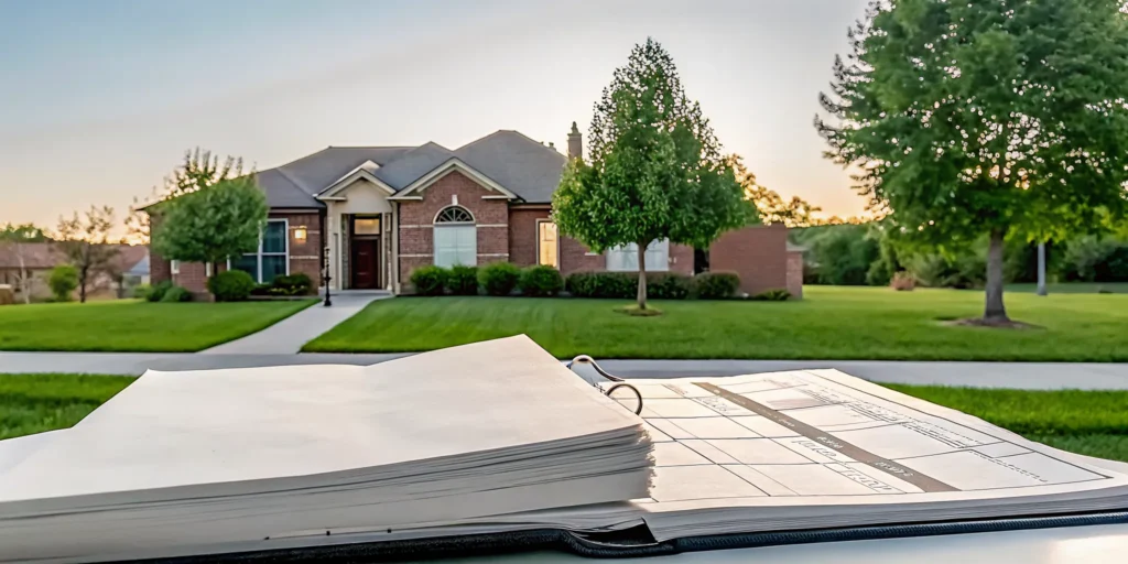 Texas home with organized foundation repair documents