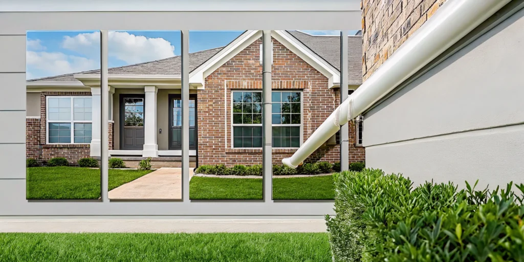 Brick home exterior in North Texas showing common signs of foundation problems.