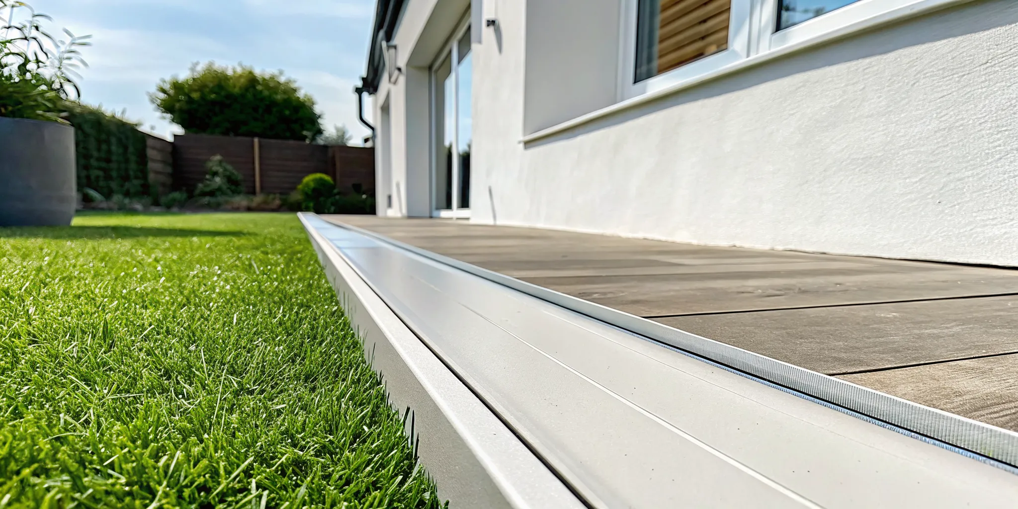 Uneven patio floors caused by foundation settlement.