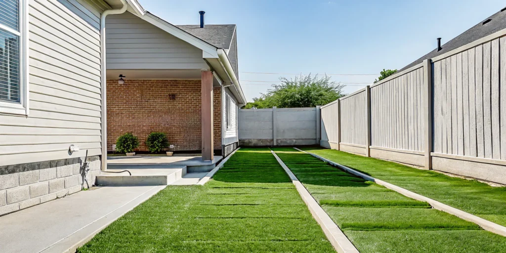Warrantied foundation repair on a modern home's concrete foundation in Dallas, TX.