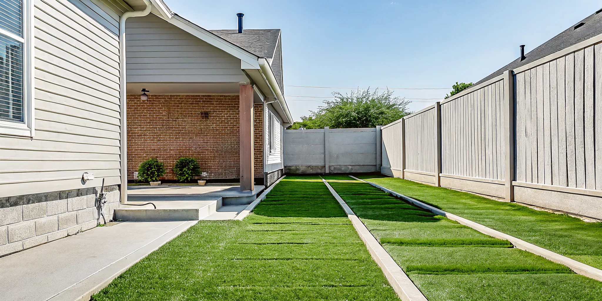 Warrantied foundation repair on a modern home's concrete foundation in Dallas, TX.