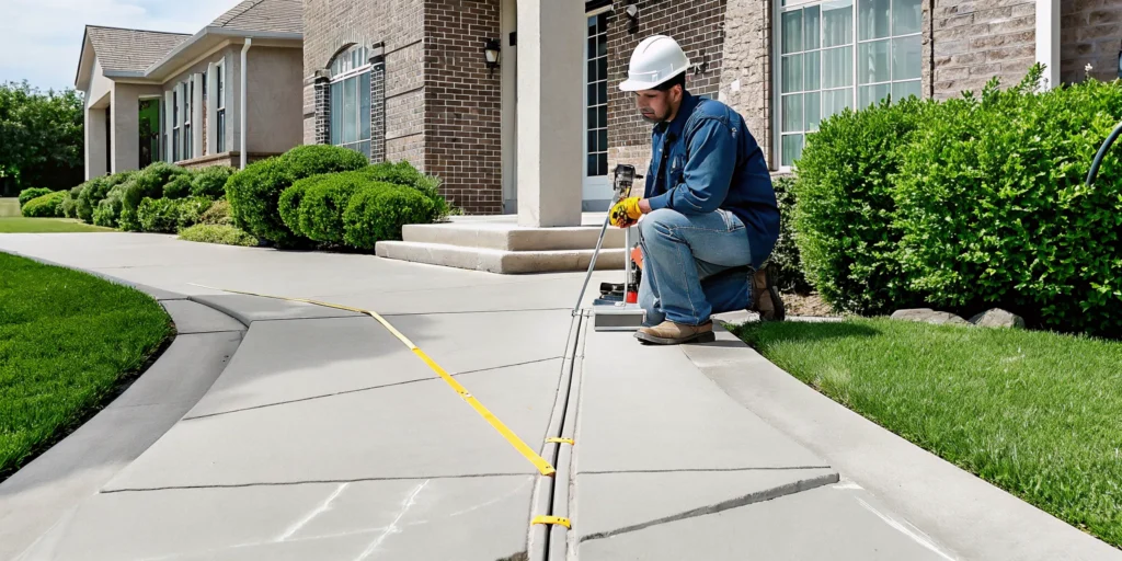 A Dallas contractor offers a free estimate for a concrete driveway repair.