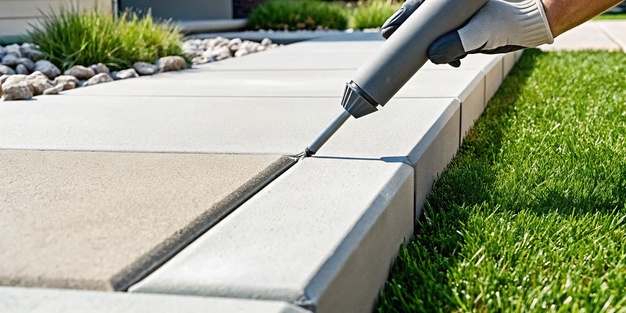 Seal concrete cracks before they worsen to prevent water damage and structural issues.