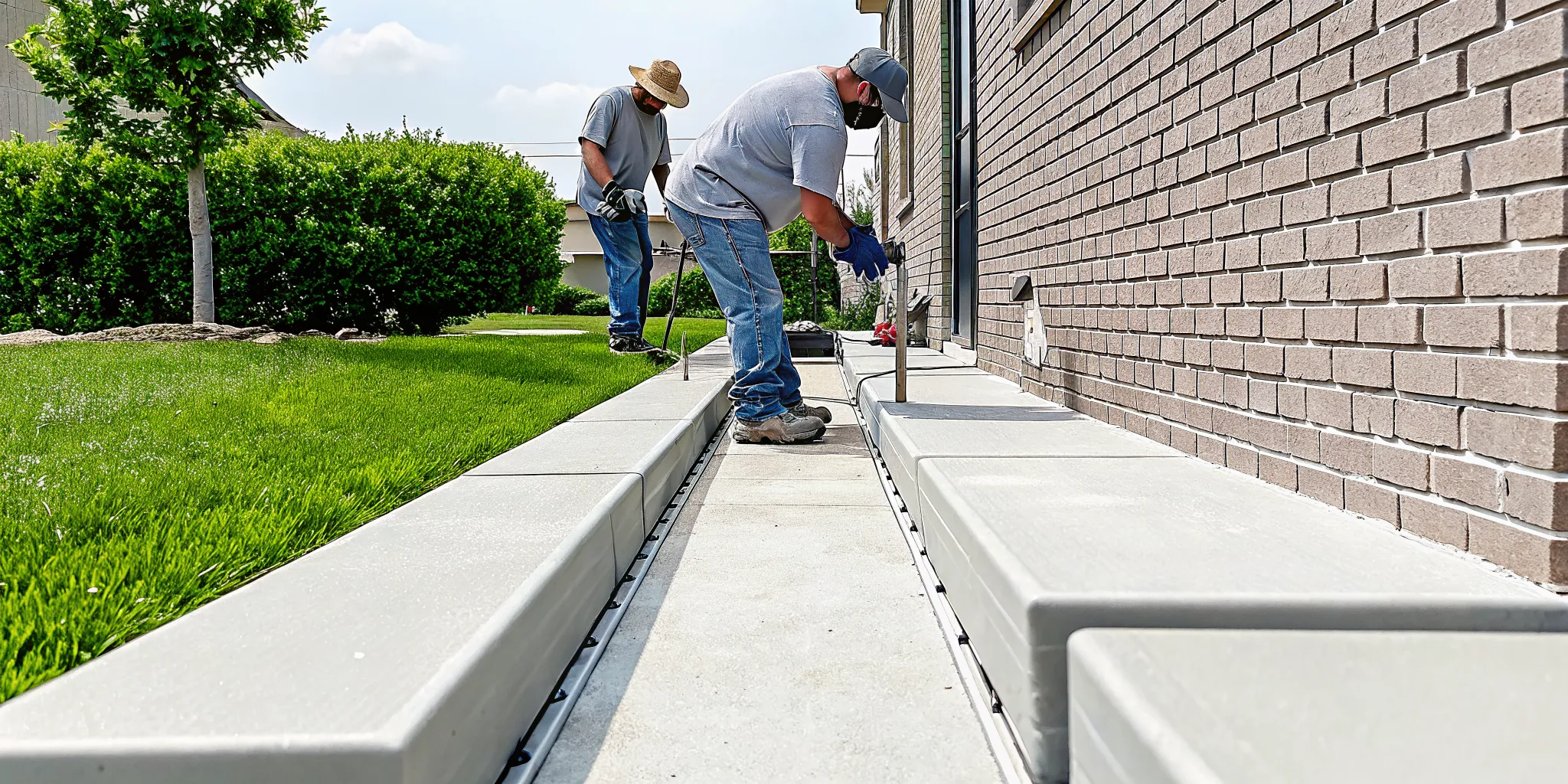 Foundation settlement repair using steel piers to stabilize a home's foundation in Dallas, TX.
